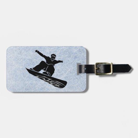 snowboarder bagagelabel (Voorkant horizontaal)