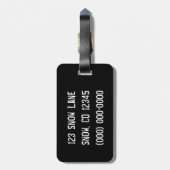 Snowboarder Bagagelabel (Achterkant verticaal)