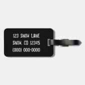 Snowboarder Bagagelabel (Achterkant horizontaal)