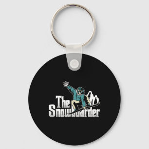 Snowboarder Bergen Winter Extreme Sport Snowbo Sleutelhanger