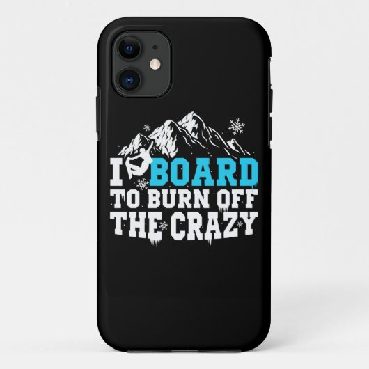 Snowboarder board om de waanzin uit te branden Case-Mate iPhone case (Achterkant)