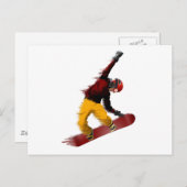 Snowboarder Briefkaart (Voorkant / Achterkant)