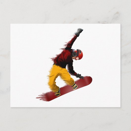 Snowboarder Briefkaart (Voorkant)