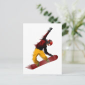 Snowboarder Briefkaart (Staand voorkant)