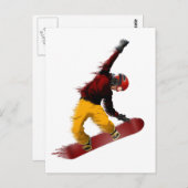 Snowboarder Briefkaart (Voorkant / Achterkant)