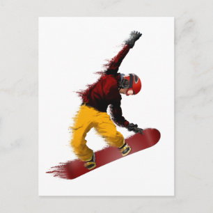 Snowboarder Briefkaart