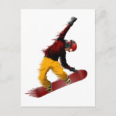 Snowboarder Briefkaart (Voorkant)