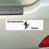 Snowboarder Bumpersticker (Op auto)