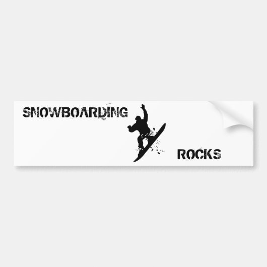 Snowboarder Bumpersticker (Voorkant)