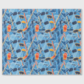 Snowboarder Cadeaupapier (Vlak)