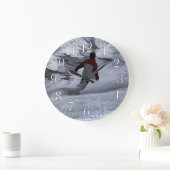 Snowboarder "Carving the Mountain" Wintersport Grote Klok (Huis)
