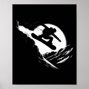 Snowboarder Cliff Snowboard Poster