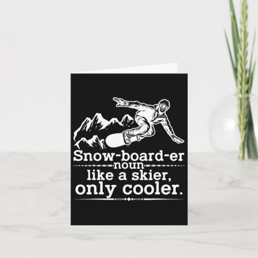 Snowboarder Definitie Grappig Snowboarden Winter S Kaart (Voorkant)