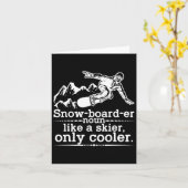Snowboarder Definitie Grappig Snowboarden Winter S Kaart (Gele Bloem)
