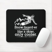 Snowboarder Definitie Grappig Snowboarden Winter S Muismat (Met muis)