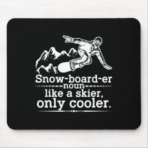 Snowboarder Definitie Grappig Snowboarden Winter S Muismat