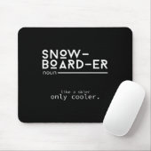 Snowboarder Definitie Grappig Snowboarden Winter S Muismat (Met muis)