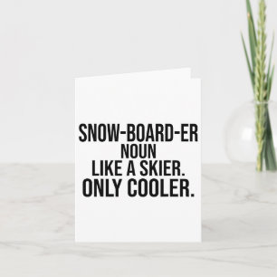 Snowboarder Definitie Woordenboek Grappig Snowboar Kaart