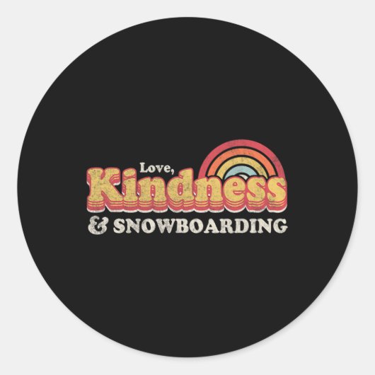 Snowboarder Design1 Ronde Sticker (Voorkant)