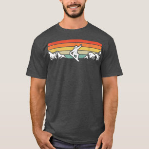 Snowboarder en bergen t-shirt