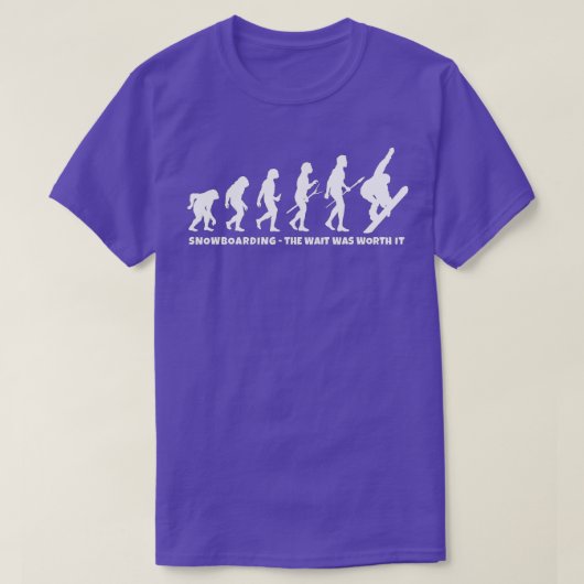 Snowboarder Evolutie T-shirt (Design voorkant)