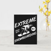 Snowboarder Extreme Snowboarden Wintersport Sneeuw Kaart (Gele Bloem)