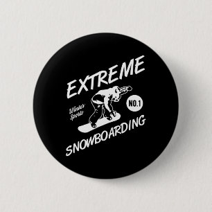 Snowboarder Extreme Snowboarden Wintersport Sneeuw Ronde Button 5,7 Cm