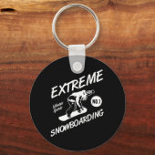 Snowboarder Extreme Snowboarden Wintersport Sneeuw Sleutelhanger (Voorkant)