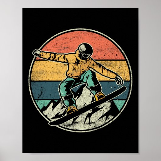 Snowboarder Extreme Sport Snowboarder Design Poster (Voorkant)