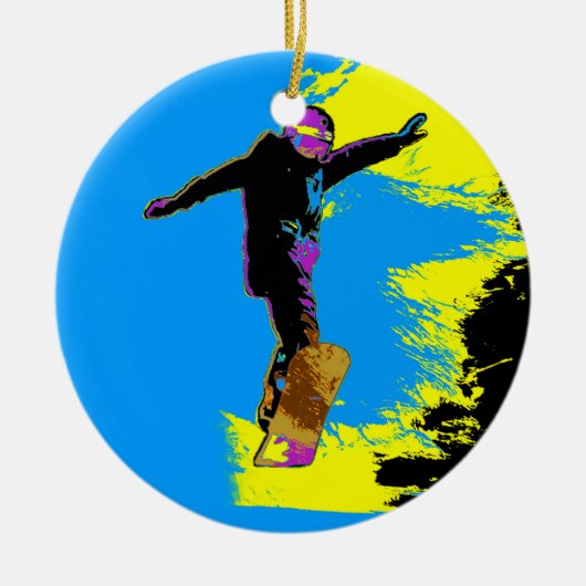 Snowboarder Flight - Snowboarder Ceramic Ornament (Voorkant)