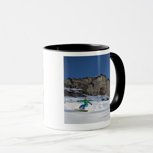 Snowboarder free riding mok (Voorkant rechts)