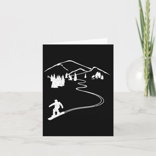 Snowboarder Freeriding Design Snowboard Apres Ski Kaart (Voorkant)