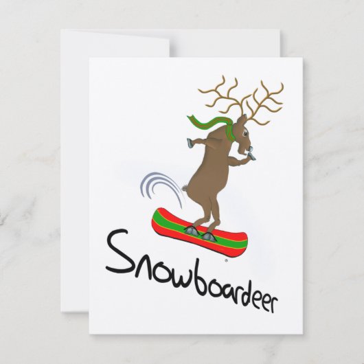 Snowboarder Funny Snowboarding Reindester (Voorkant)