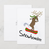 Snowboarder Funny Snowboarding Reindester (Voorkant / Achterkant)