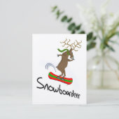 Snowboarder Funny Snowboarding Reindester (Staand voorkant)