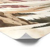 Snowboarder Genieten van de Snowy Mountains Poster (Hoek)