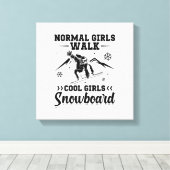 Snowboarder-Gezegden | Wintercadeaus voor Snowboar Canvas Afdruk (Insitu (Houten vloer))