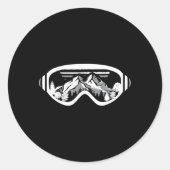 Snowboarder Gift Idee - Snowboarden Piste Winter Ronde Sticker (Voorkant)