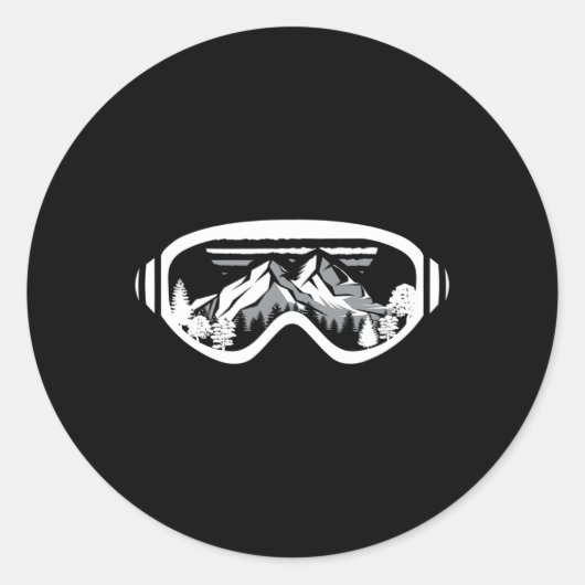 Snowboarder Gift Idee - Snowboarden Piste Winter Ronde Sticker (Voorkant)