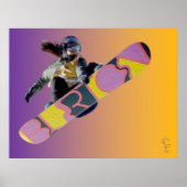 Snowboarder Girl Poster (Voorkant)