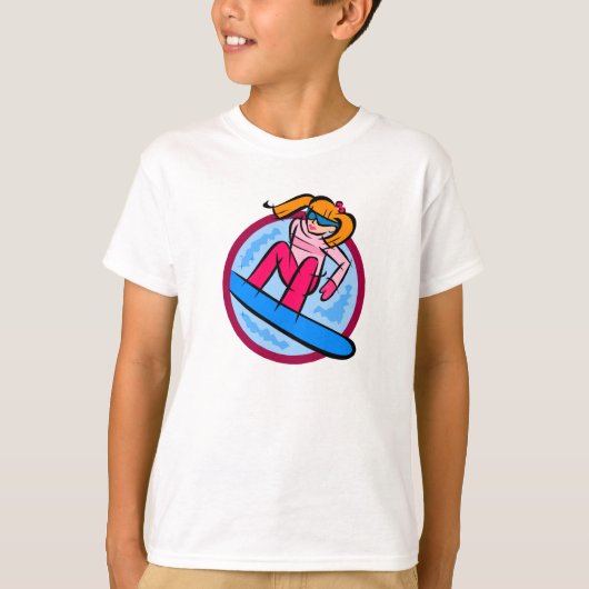 Snowboarder Girl T-shirt (Voorkant)