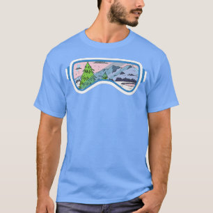 Snowboarder Goggles Mountain Uitzicht Snowboard Ri T-shirt