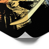 Snowboarder Graphic Retro Style Alpine Snowboardin Poster (Hoek)