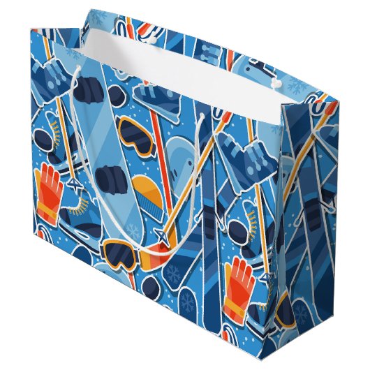 Snowboarder Groot Cadeauzakje (Achterkant Gekanteld)