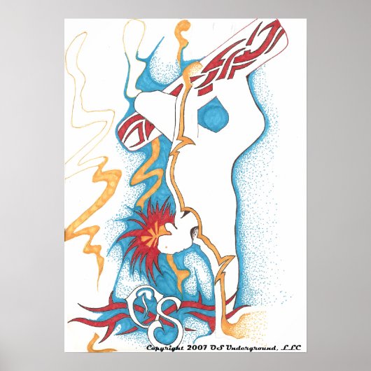 Snowboarder Grote Poster (Voorkant)