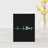 Snowboarder Heartbeat Snowboarden Skiën Kaart (Gele Bloem)