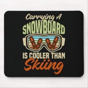 Snowboarder Helm Gear Ski Slope Mountains Snowbo Muismat
