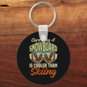 Snowboarder Helm Gear Ski Slope Mountains Snowbo Sleutelhanger (Voorkant)