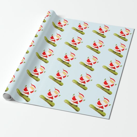 Snowboarder Holiday Gift Cadeaupapier (Uitgerold)