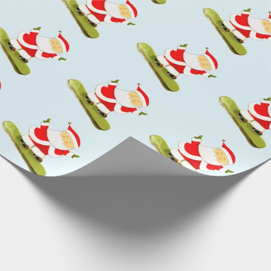 Snowboarder Holiday Gift Cadeaupapier (Hoek)